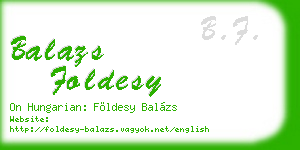 balazs foldesy business card