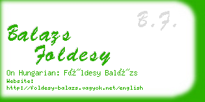 balazs foldesy business card